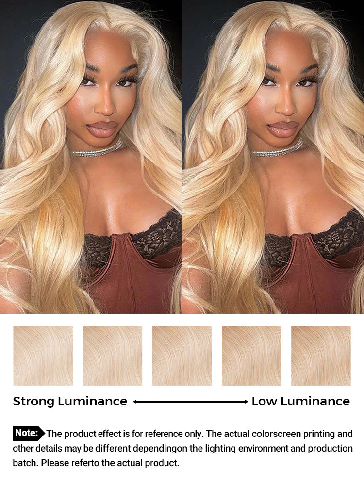 CurlyMe Pre-Plucked Wear Go Glueless Body Wave Hair 613 Blonde Pre-cut Lace