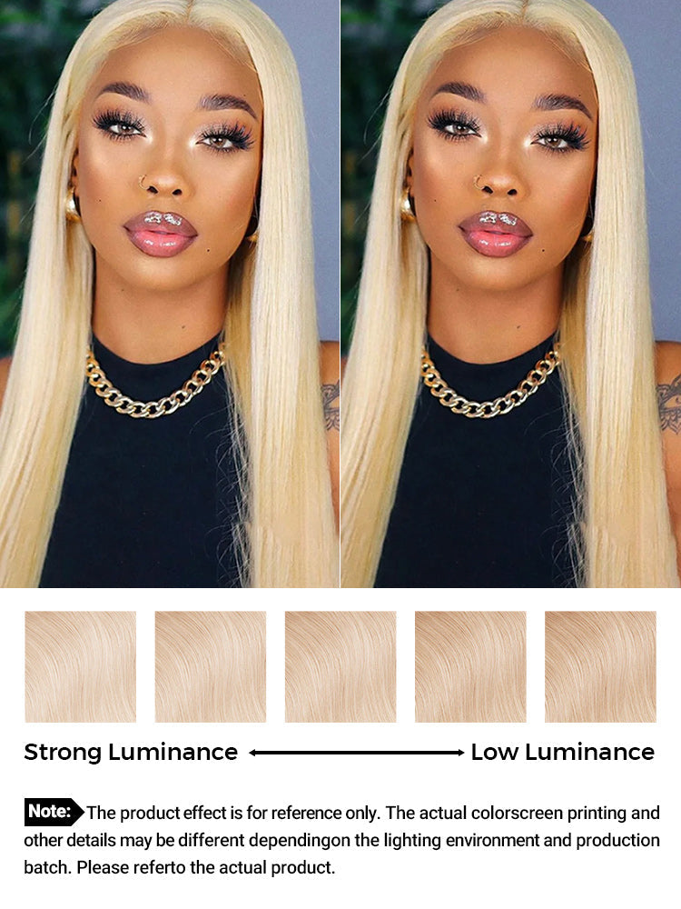 CurlyMe Pre-Plucked Wear Go Glueless Straight Hair 613 Blonde Pre-cut Swiss Lace