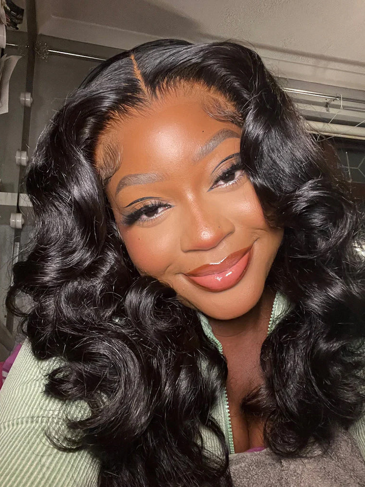 CurlyMe Pre-bleached Ocean Wave Hair Wear Go Glueless Wig Pre-cut HD Lace Pre-plucked