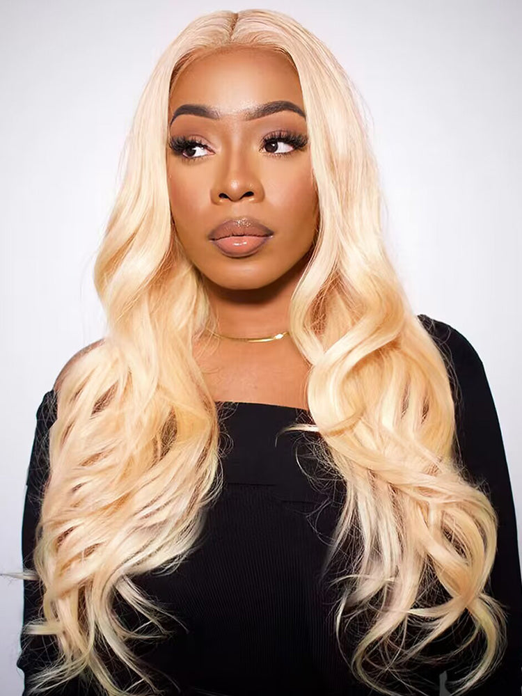 CurlyMe Pre-Plucked Wear Go Glueless Body Wave Hair 613 Blonde Pre-cut Lace