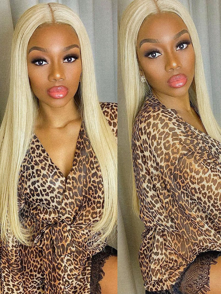 CurlyMe Pre-Plucked Wear Go Glueless Straight Hair 613 Blonde Pre-cut Swiss Lace