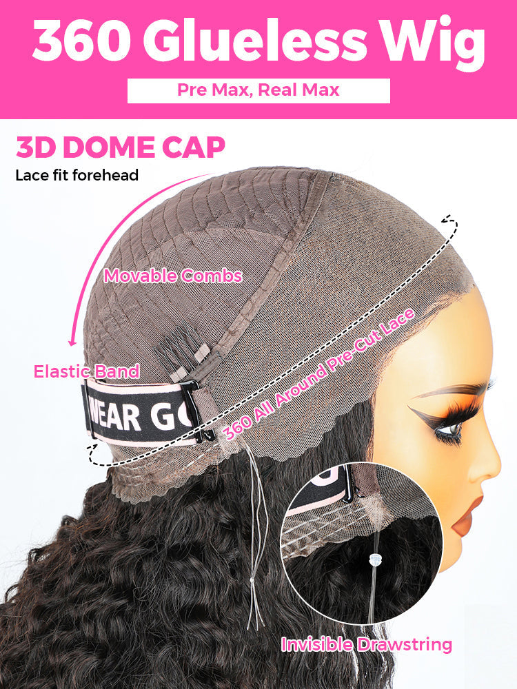 CurlyMe 360 Lace Wear Go Highlight Ombre Body Wave Hair Glueless Wigs Pre-Plucked Lace Front Wig