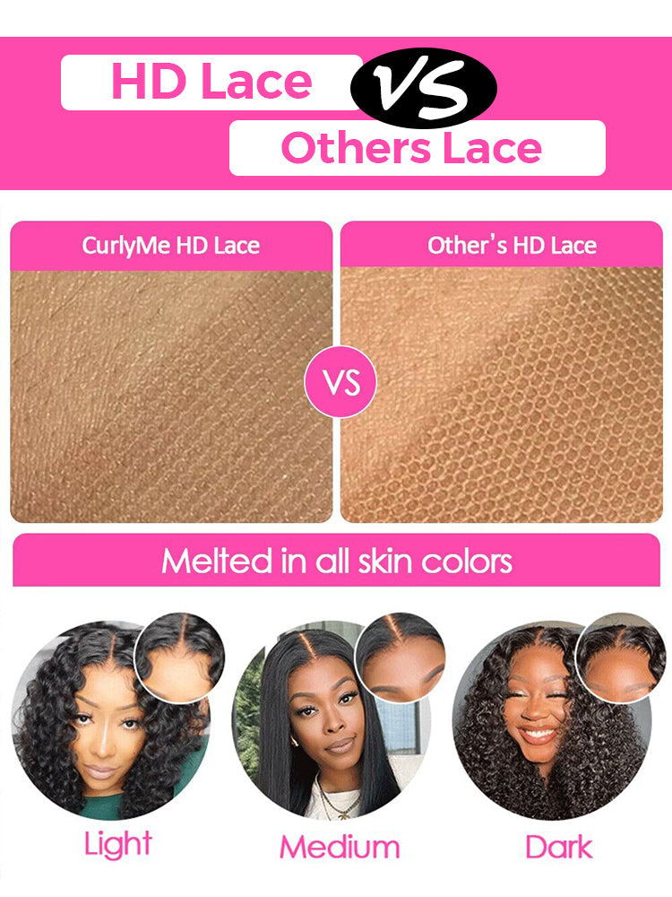 CurlyMe Highlights Ombre 6x4 HD Lace Wear Go Body Wave Glueless Wigs Pre Cut Lace Wig