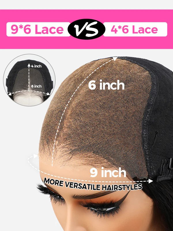CurlyMe Pre-cut 9x6 Lace M-cap Wear Go Glueless Mini Knots Water Wave Highlight Wig Pre-plucked