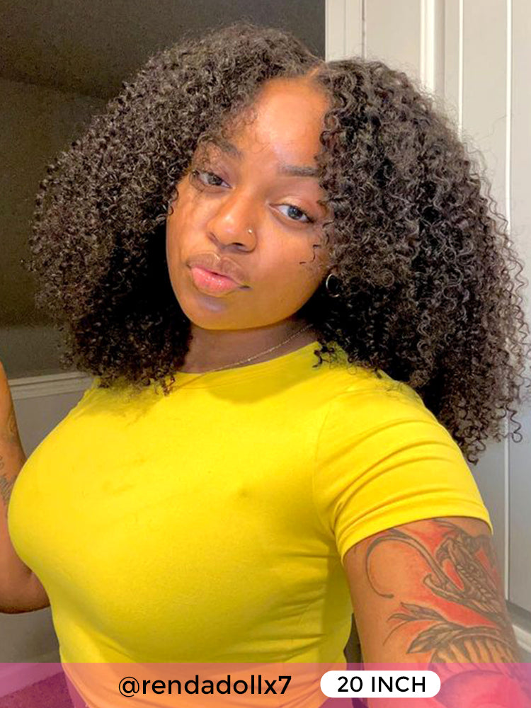 CurlyMe Easy Wear Wear Go Glueless 7X5 HD Lace Pre-everything Human Hair Wigs Beginner Friendly