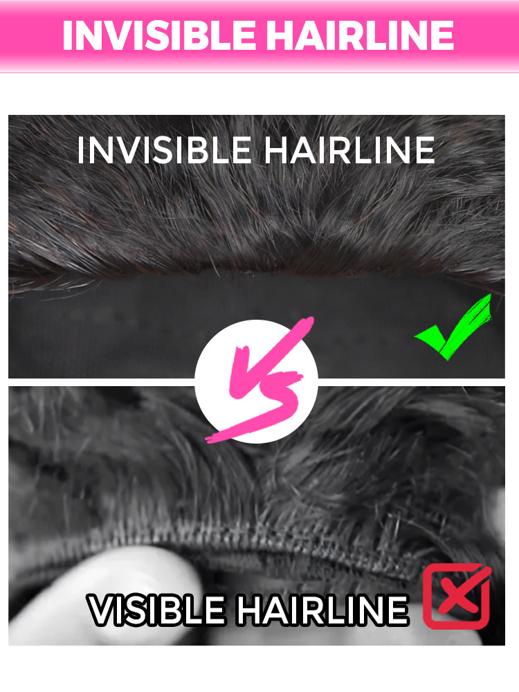 CurlyMe 3 In 1 Half Wig Water Wave Glueless Install Half Wig With Drawstring Beginner Friendly