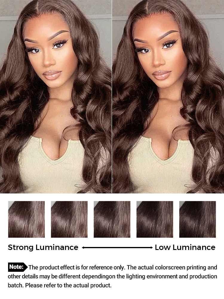 CurlyMe #4 Chocolate Brown Pre Cut Glueless Lace Body Wave Wear Go Wig