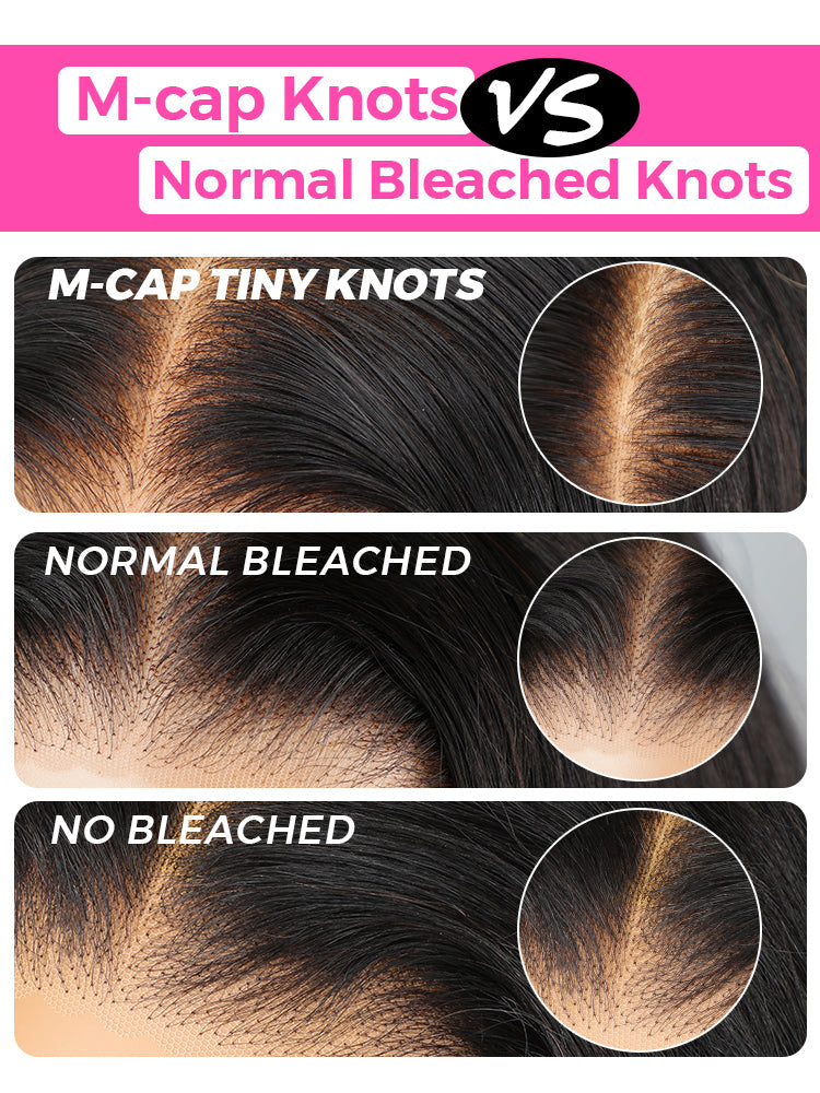 CurlyMe Pre-cut 9x6 Lace M-cap Wear Go Glueless Mini Knots Light Yaki Straight Hair HD Lace Front Wig Pre-plucked