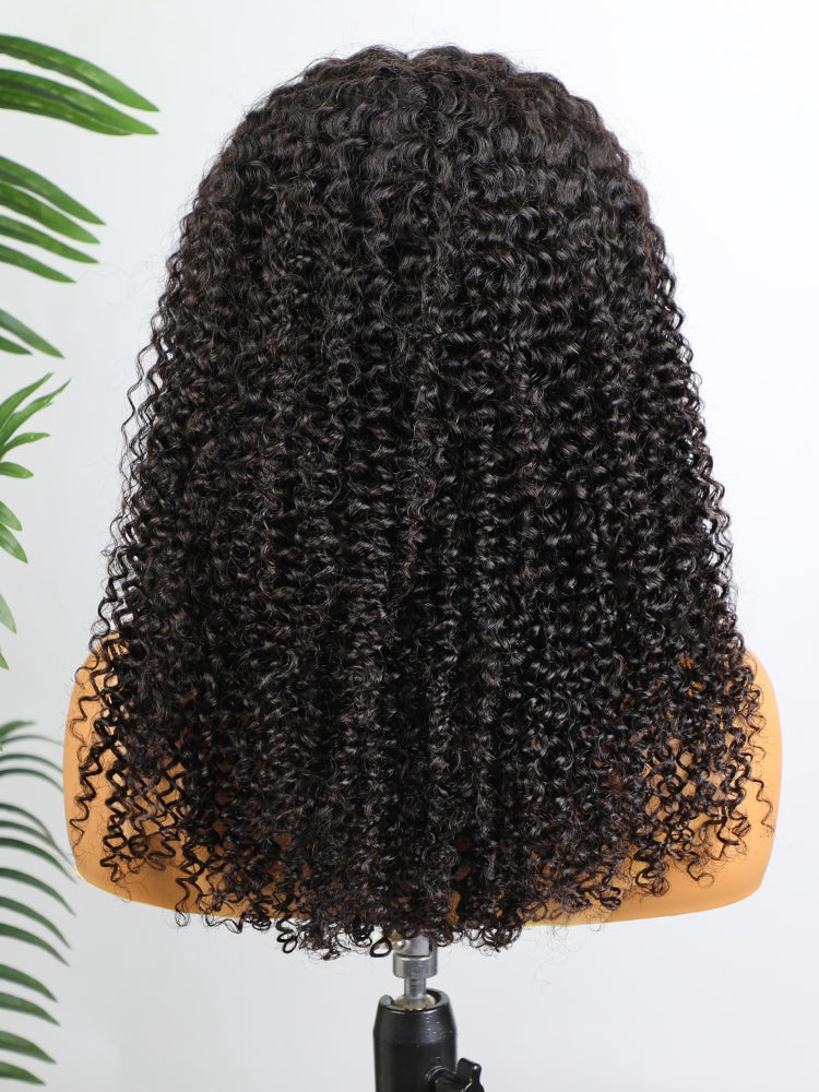 CurlyMe Pre Cut 13x4 HD Lace Kinky Curly Wear Go Glueless Wig Human Hair Wigs