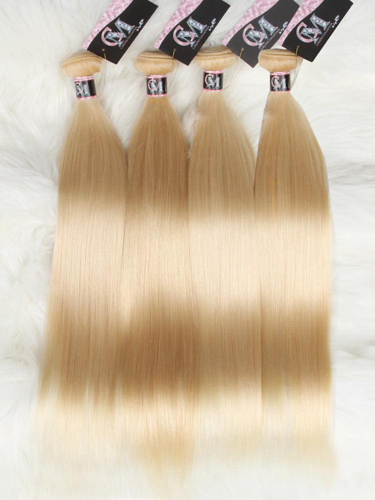 613 Blonde Color Straight Virgin Hair Bundles Deal 1/3/4Pcs