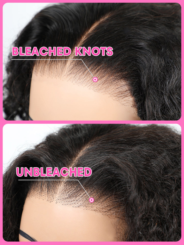 CurlyMe Pre-bleached Water Wave Wear Go Glueless Pre-cut HD Lace Wig Pre-plucked