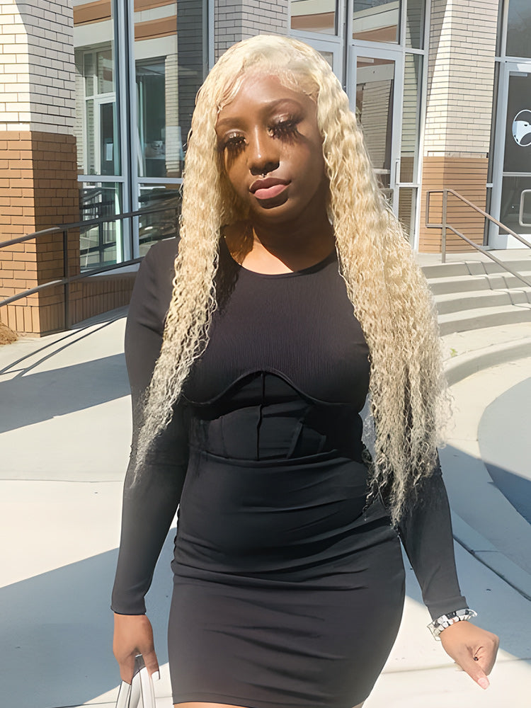 CurlyMe 613 Blonde Deep Wave Wig 13x4 Lace Front Human Hair Wigs