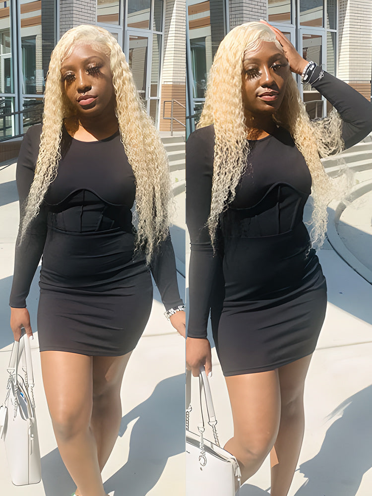 CurlyMe 613 Blonde Deep Wave Wig 13x4 Lace Front Human Hair Wigs