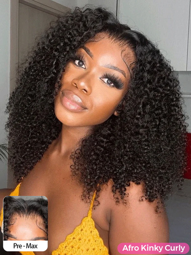 CurlyMe M-cap Wear Go Pre-everything 9x6 HD Lace Front Wig Pre-plucked
