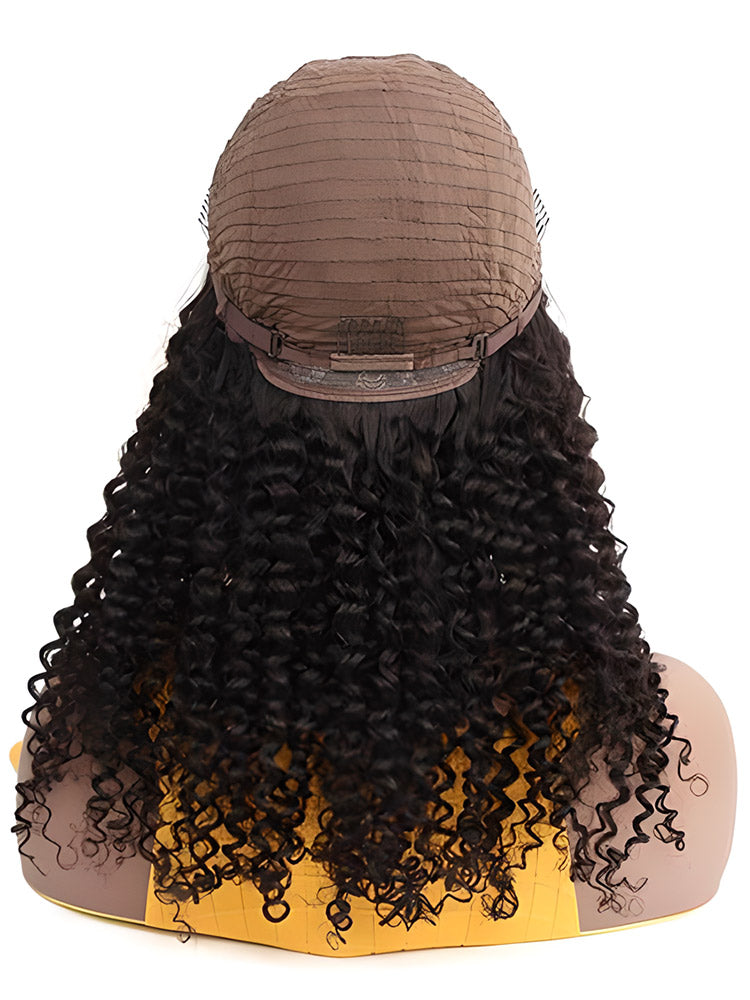 CurlyMe Kinky Curly U part Wig Affordable 180% Density Full Human Hair Wigs Glueless No Lace
