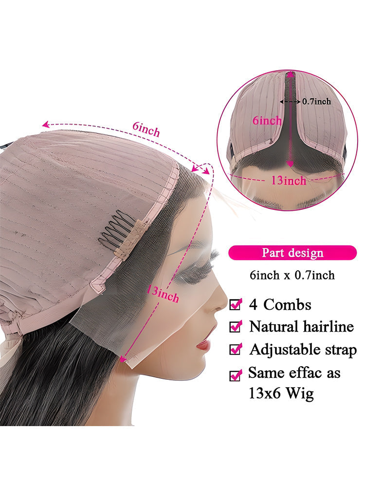 CurlyMe Kinky Curly T part Lace Front Wig with Natural Hairline