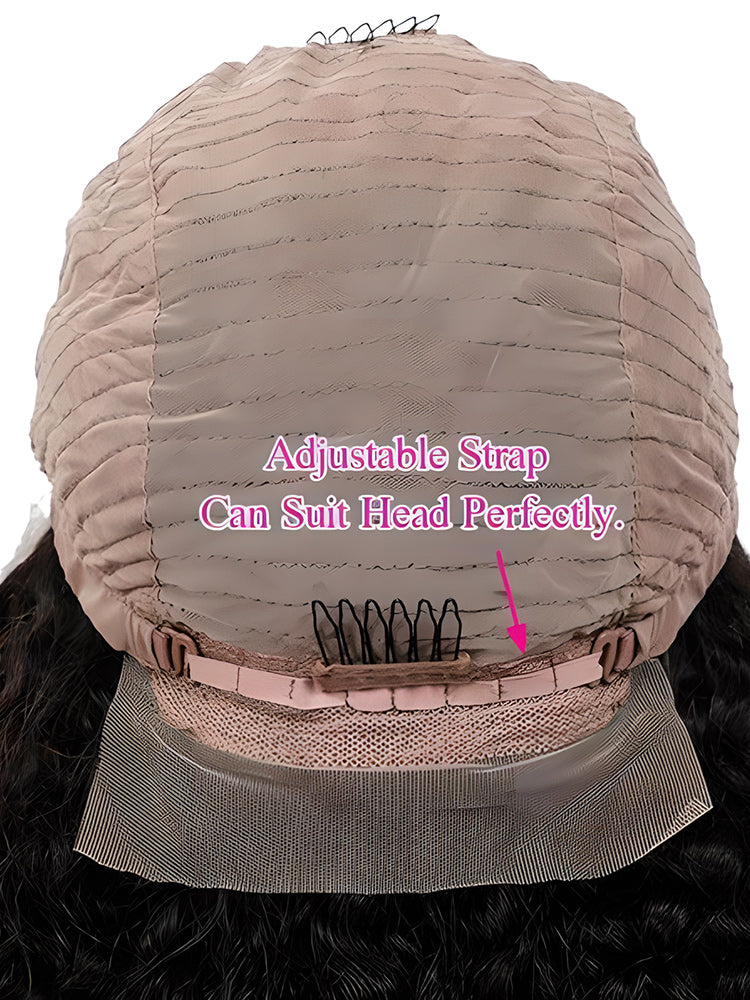 CurlyMe Kinky Curly T part Lace Front Wig with Natural Hairline