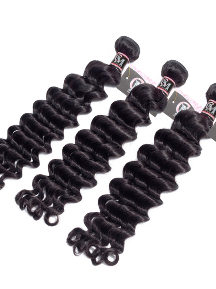 Loose Deep Wave Bundles 1/3/4Pcs Natural Color Hair Extensions