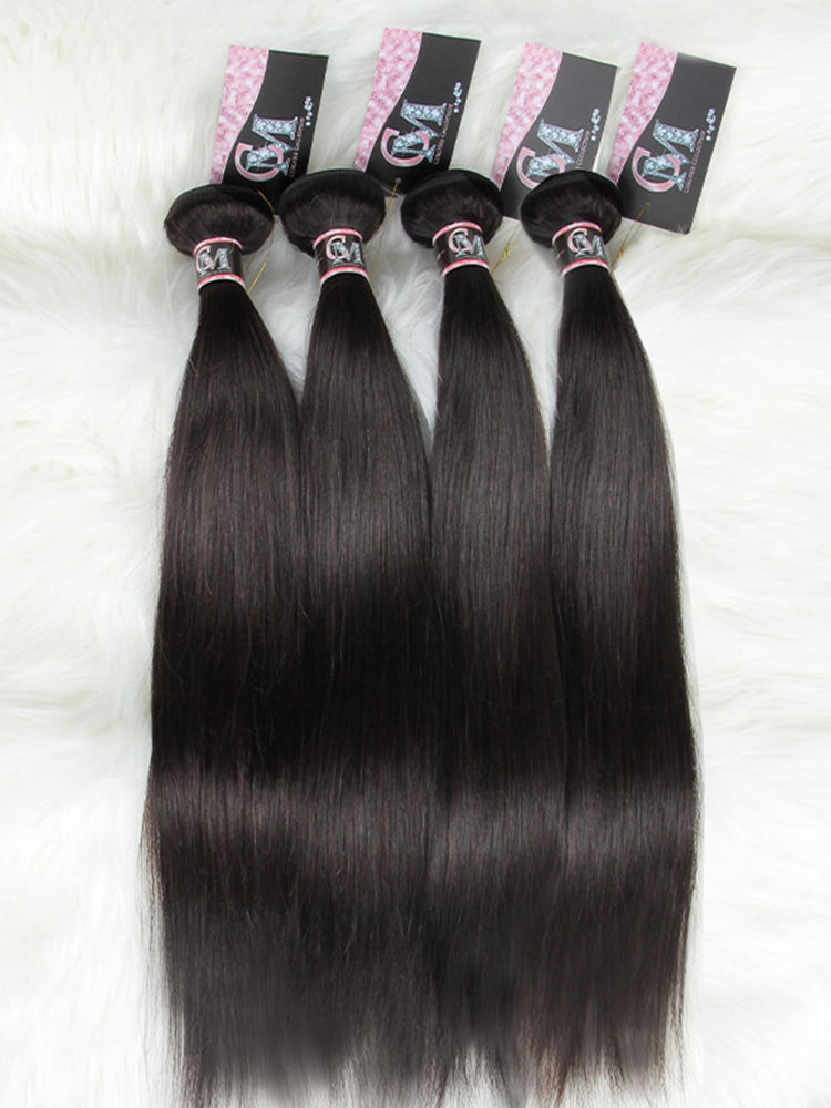 Natural Color Straight Virgin Hair Bundles 1/3/4Pcs