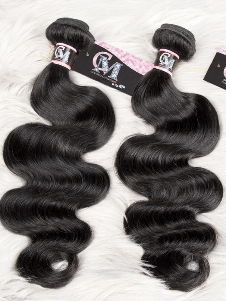 Natural Black Body Wave Bundles 1/3/4Pcs Hair Extensions