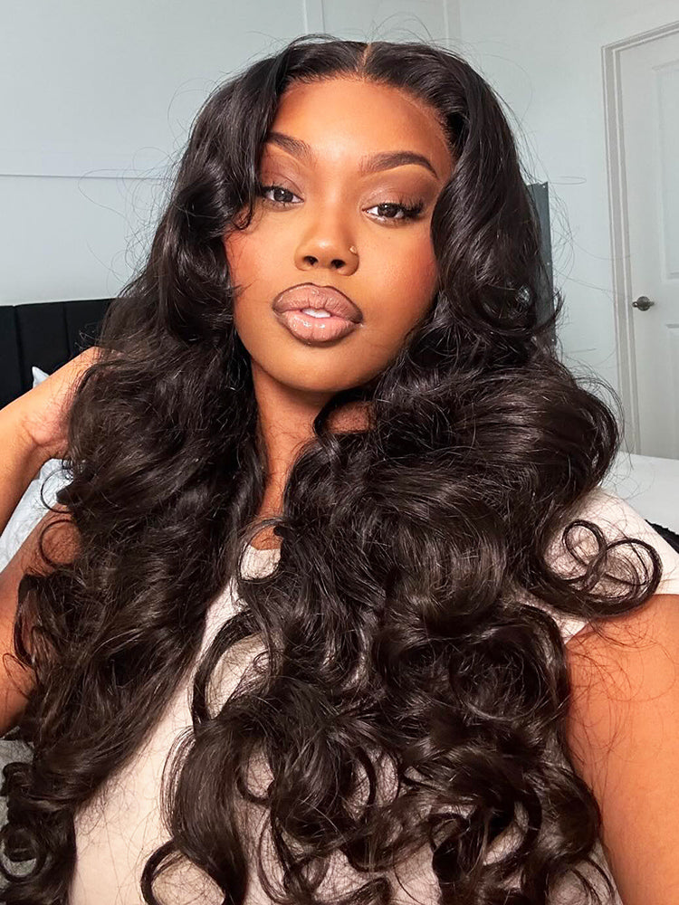 CurlyMe 360 Fit Pre-Cut Lace Wear Go Pre-Bleached Body Wave Human Hair Pre-Plucked Wig