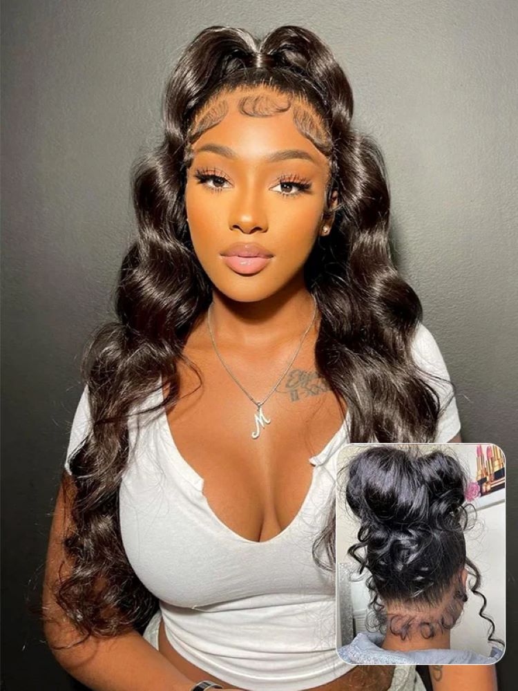CurlyMe 360 Fit Pre-Cut Lace Wear Go Pre-Bleached Body Wave Human Hair Pre-Plucked Wig