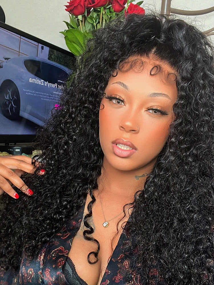 CurlyMe 3C Edges Wear Go Glueless Water Wave Wig With Sweet Curly Babyhair