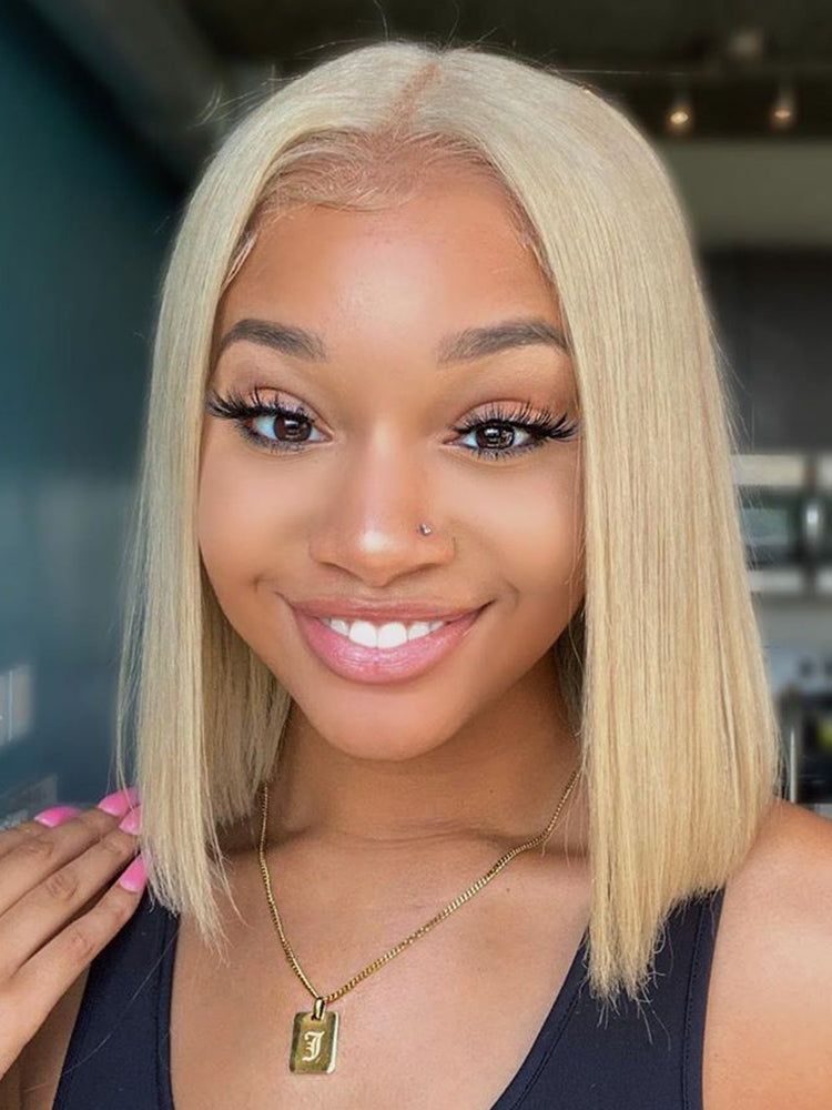 CurlyMe Pre-Plucked Wear Go Glueless Straight Hair 613 Blonde Pre-cut Swiss Lace