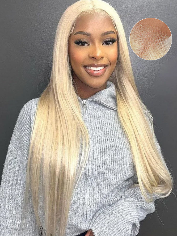 CurlyMe Pre-Plucked Wear Go Glueless Straight Hair 613 Blonde Pre-cut Swiss Lace