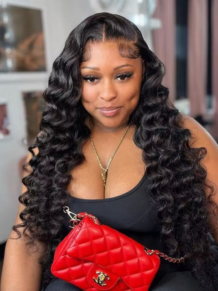 [Clearance Sale]CurlyMe 6x4 HD Lace Loose Deep Glueless Wig Wear Go Pre Cut Lace Closure Wig
