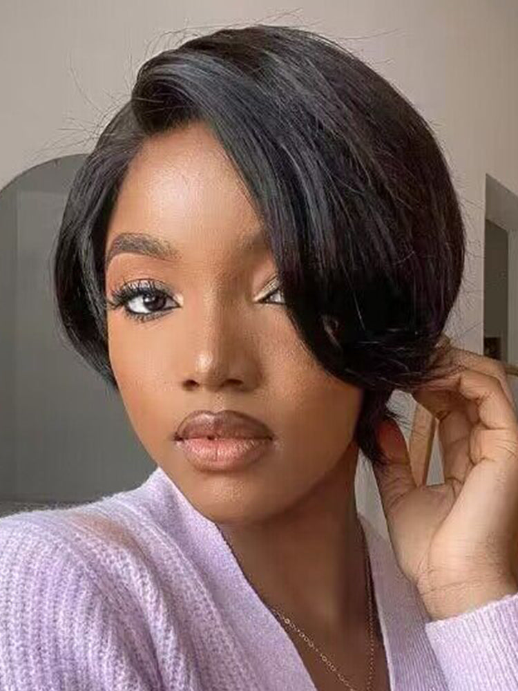 CurlyMe Summer Hairstyle Short Pixie Cut Wig Human Hair Lace Wigs