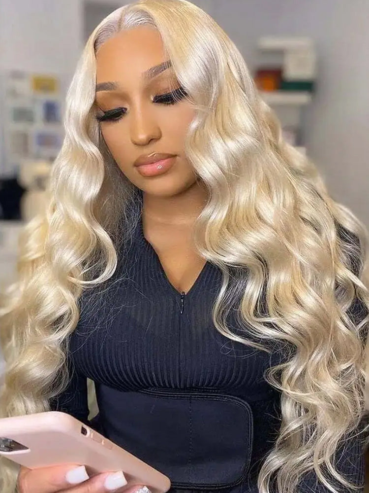 CurlyMe Pre-Plucked Wear Go Glueless Body Wave Hair 613 Blonde Pre-cut Lace