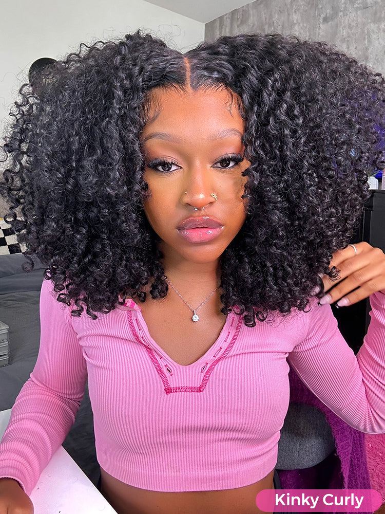 CurlyMe M-cap Wear Go Pre-everything 9x6 HD Lace Front Wig Pre-plucked