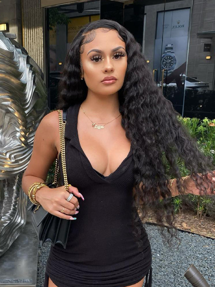 [Clearance Sale]CurlyMe 6x4 HD Lace Loose Deep Glueless Wig Wear Go Pre Cut Lace Closure Wig