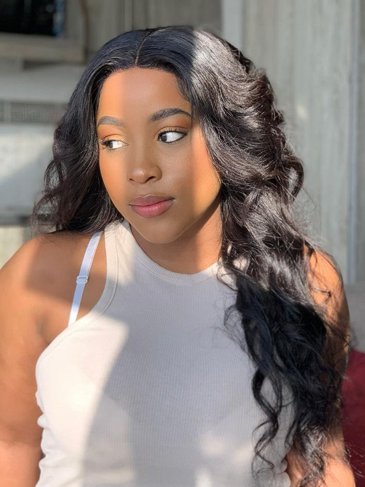 CurlyMe Wear Go Body Wave Human Hair Pre-cut HD Lace Glueless Wig Pre-plucked