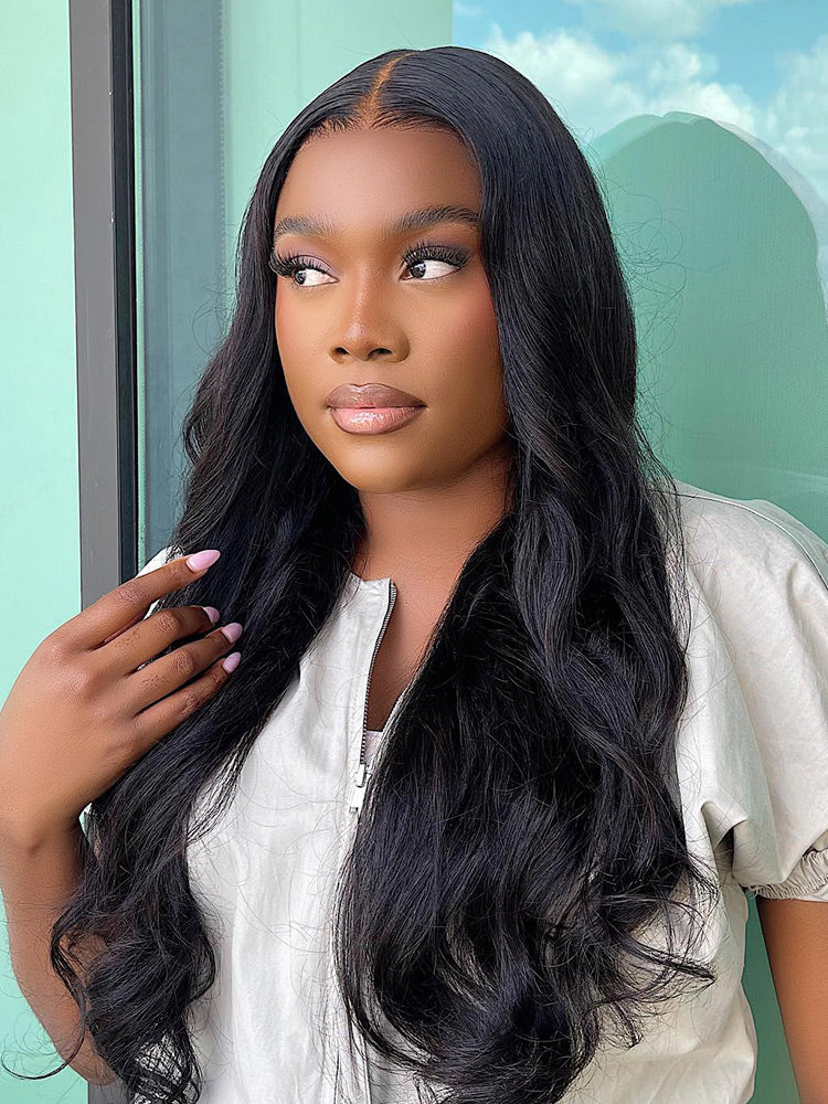 CurlyMe Wear Go Body Wave Human Hair Pre-cut HD Lace Glueless Wig Pre-plucked
