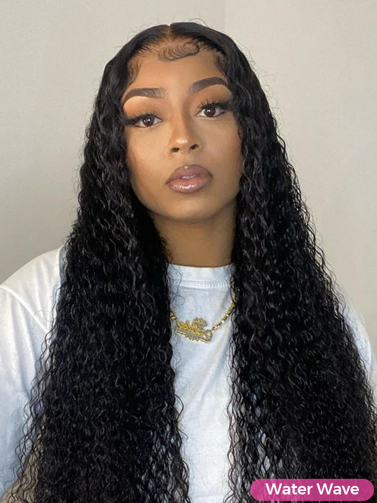CurlyMe Pre Bleached 13x4 Pre Cut HD Lace Wear Go Glueless Wig Human Hair Wigs