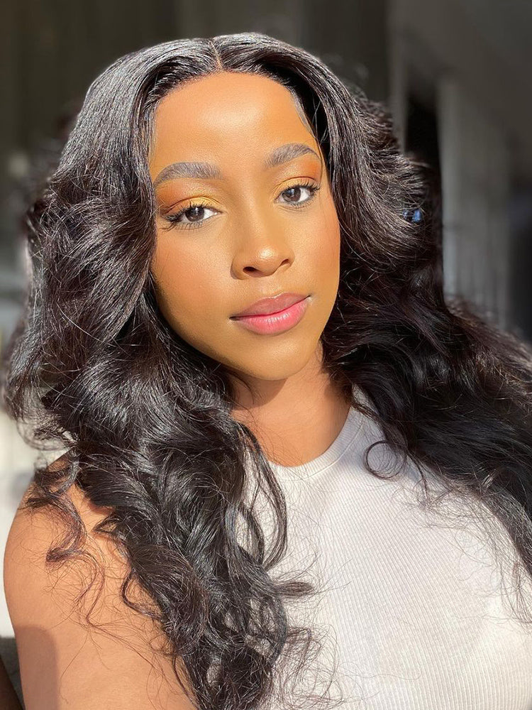 CurlyMe Wear Go Body Wave Human Hair Pre-cut HD Lace Glueless Wig Pre-plucked