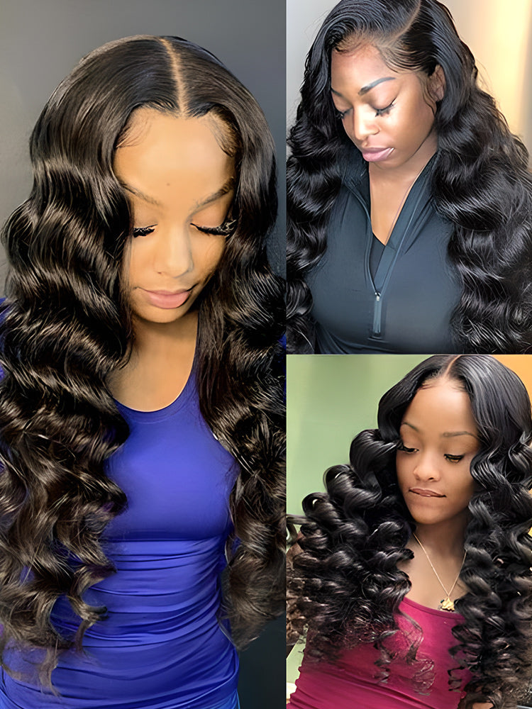 CurlyMe Loose Wave Hair 180% Density Human Hair U part Wig Affordable Glueless No Lace Wig