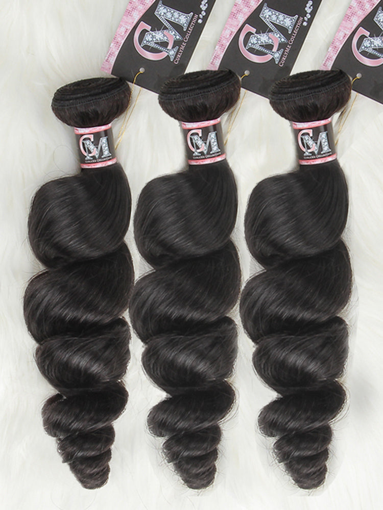 Loose Wave Bundles 1/3/4Pcs Natural Black Hair Extensions