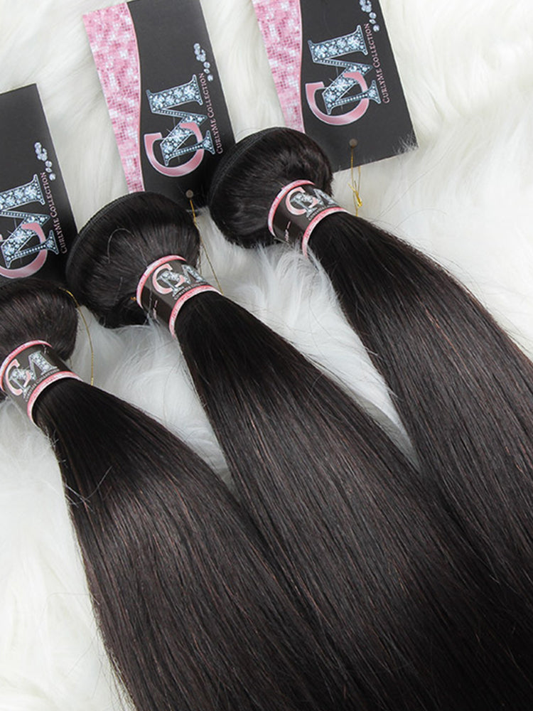 Natural Color Straight Virgin Hair Bundles 1/3/4Pcs