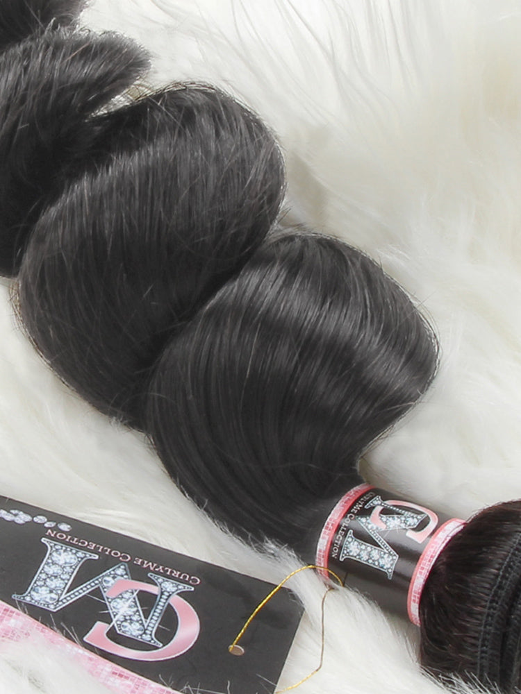 Loose Wave Bundles 1/3/4Pcs Natural Black Hair Extensions