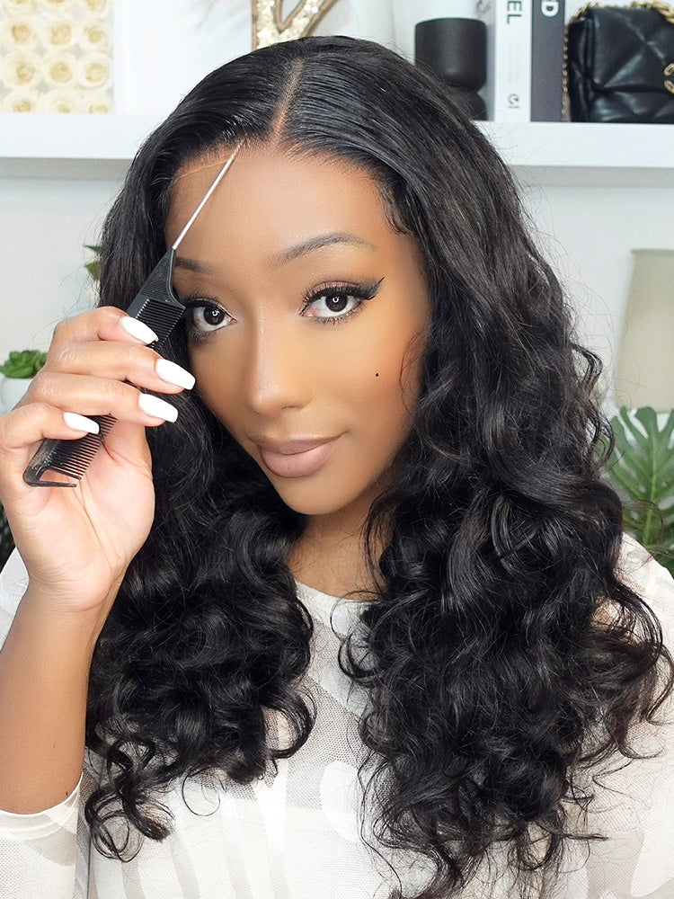 [Clearance Sale] Pre-bleached Ocean Wave Glueless Wear Go Wig Pre-cut HD Lace Wig Pre-plucked