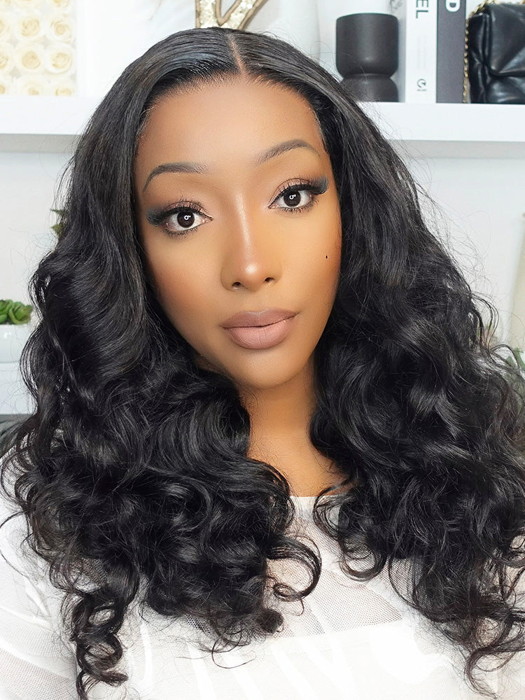 [Clearance Sale] Pre-bleached Ocean Wave Glueless Wear Go Wig Pre-cut HD Lace Wig Pre-plucked